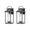 YUHAO Porch, House Exterior, Patio Anti-Rust Waterproof Outdoor Wall Light Modern  Black(2 PACK) - 3 of 4