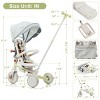 7 in 1 Baby Tricycle,Foldable Toddler Tricycle with Removable and Adjustable Parent Handle,Toddler Push Bike with Removable Pedal-3irtyhousy - 4 of 4