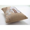 11.5"x18.5" Indoor Thanksgiving Hello Fall Natural Rectangular Throw Pillow - Pillow Perfect: Jute Fabric, Weather & Fade Resistant - 3 of 4
