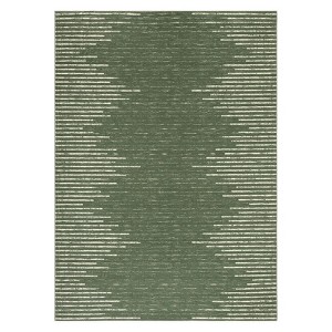 Washable Modern Striped Rug Non Slip Low Pile Rug Soft Geometric Minimalistic Throw Floor Cover Foldable Indoor Carpet for Living Room Bedroom - 1 of 4