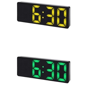REGALWOVEN 2 Pcs Small Digital Corded Dimmable Electric Alarm Clock 6.3 x 2.4 x 1 Inches - 1 of 4