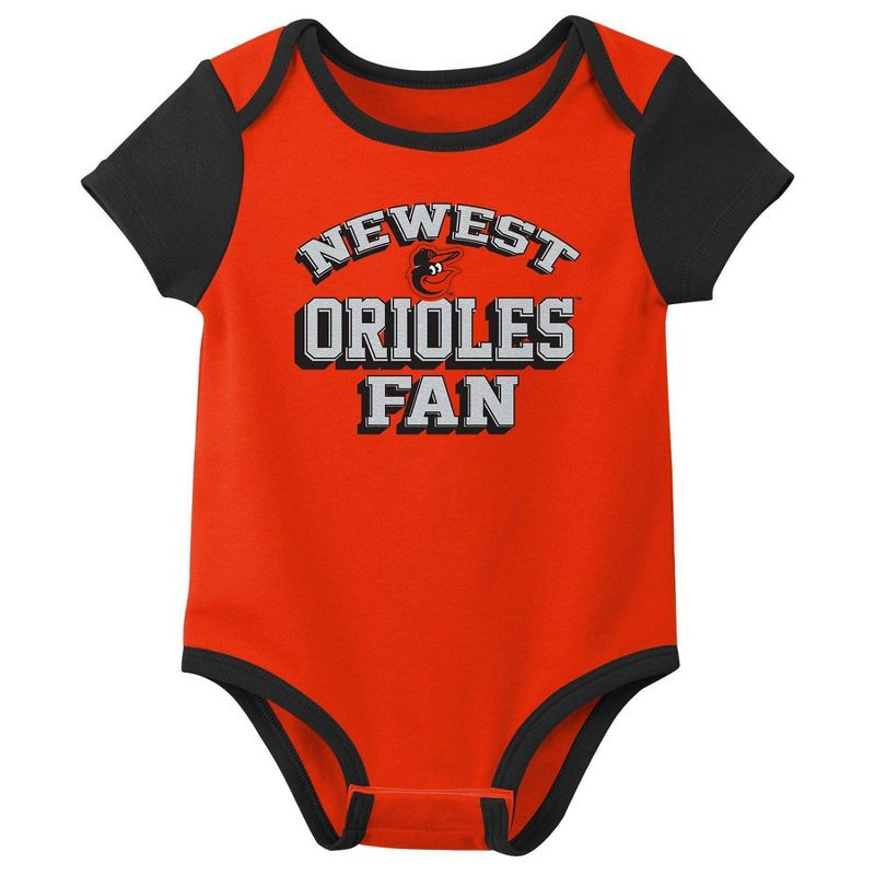 MLB Baltimore Orioles Infant Boys&#39; 3pk Bodysuit, 3 of 5