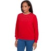 Alfred Dunner Women's Embellished Neckline Anti-Pill Sweater - 3 of 4