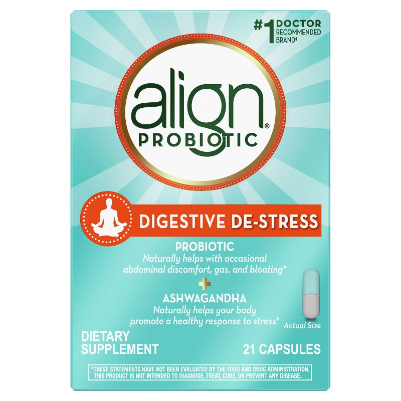 Align De-Stress Daily Probiotic Supplement - Capsules - 21ct, 1 of 18