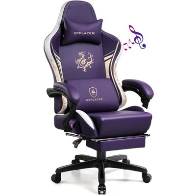 GTPLAYER Esports Gaming Chair with Bluetooth Speakers and Footrest, Dragon Series Video Game Chair