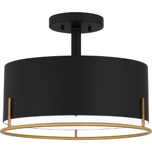 Quoizel Lighting Chalfont 3 - Light Semi-Flush Mount in  Matte Black - 1 of 4