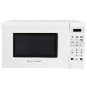 Black + Decker 0.7 Cubic Ft. 700 Watt Microwave Oven in White - 1 of 4