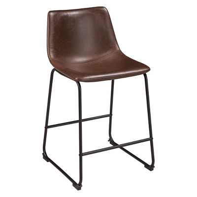 target leather stool