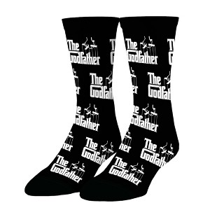 Crazy Socks, The Godfather Logos, Funny Novelty Socks, Large - 1 of 3