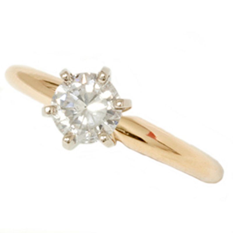 Pompeii3 14k Yellow Gold 3/4ct Round Solitaire Diamond Engagement Ring, 2 of 5