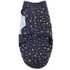 Hudson Baby Unisex Baby Quilted Cotton Swaddle Wrap 3pk, Metallic Stars, 0-3 Months - 3 of 4