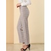 INSPIRE CHIC Women's Plaid Elastic Waist Casual Work Office Long Pants - 2 of 4