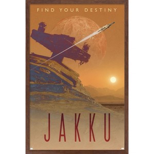 Trends International Star Wars: Jakku - Visit Jakku by Russell Walks 23 Framed Wall Poster Prints - 1 of 4