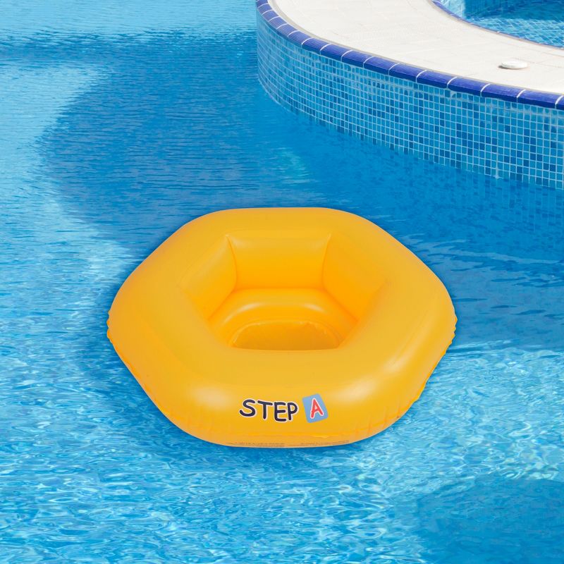 Pool Central 26" Yellow Inflatable STEP A Swimming Pool Baby Seat Float, 2 of 5