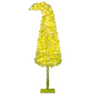 Costway 5/6/7 FT Bendable Christmas Tree with Bendable Top, 290 Branch Tips, 120 Warm White LED Lights - 1 of 4
