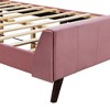 Platform Bed Frame with Fabric Upholstered Headboard and Wooden Slats Support, Fully Upholstered Mattress Foundation - 3 of 4