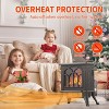 SUGIFT 1500W Electric Fireplace Heater, Infrared Space Heater with 3D Flame Effect, Black - 3 of 4