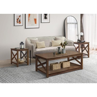 Home Design Novato 3 pieces Coffee Table Set