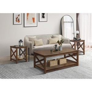 Home Design Novato 3 pieces Coffee Table Set - 1 of 4