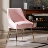 WestinTrends Upholstered Performance Velvet Accent Chair With Metal Leg - 2 of 4