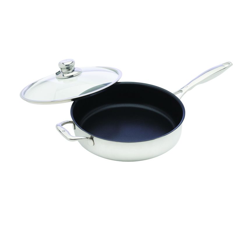 Swiss Diamond Nonstick Clad Induction Saute Pan with Tempered Glass Lid, 1 of 4