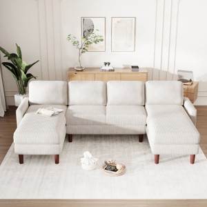 Sponge-Filled Cushion Combo Sofa, Perfect for Living Rooms, Studies, and Open Areas - 1 of 3
