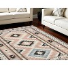 Ivory Pink And Black Geometric Flatweave Area Rug - 2 of 4