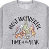 Men's - Winnie the Pooh - Christmas Mot Wonderful Time of the Year Graphic Fleece Sweatshirt - 2 of 4
