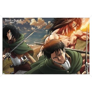 Trends International Attack on Titan: Season 2 - Trio Framed Wall Poster Prints - 1 of 4