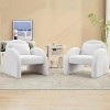 Acekool Cloud-Loft Armchair - Plush Boucle Accent Chair for Living Room & Bedroom, Compact Modern Design, White - 4 of 4
