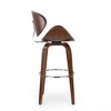 SKRAN 30" Modern Upholstered Swivel Barstool, Faux Leather Metal Counter Height Bar Stools for Kitchen,Home Bar and patio, Black(20"D×20.75"W×42.75"H) - 4 of 4