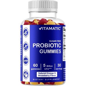 Sugar Free Probiotic 5 Billion - 60 Vegan Gummies - 1 of 4