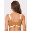 Agnes Orinda Women's Available for Plus Size Soft Cup Full Coverage Comfort Lace Front Wirefree Bra - 2 of 4