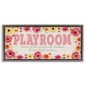 Stupell Industries Playroom Of Mischief Makers Pink, 31" x 14" - 1 of 4