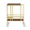 Inspired Home Ron Bar Cart Serving Tray with Caster Frame - 3 of 4
