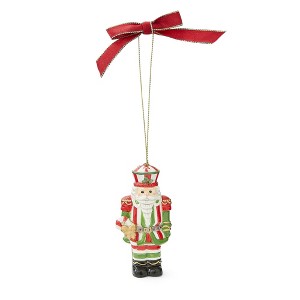 Spode Candy Cane Nutcracker Ornament - Dolomite Holiday Decor with Classic Design - Collectible Christmas Ornament - Unique Festive Decoration - 1 of 4