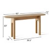 60" Modern Console Table Oval Console Table With Solid Wood Arched Legs Narrow Entryway Table-Tanpinhause - 4 of 4