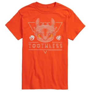 Men's - How to Train Your Dragon - Toothless Line Art Short Sleeve Graphic T-Shirt - 1 of 4