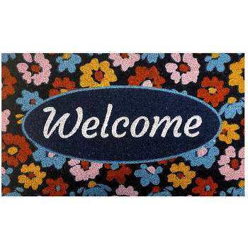 Lily Pad Doormats – extra large coir door mat – country doormat 90 x 60cm –  heavy duty doormat with non slip backing – indoor door mat – outdoor  sheltered use welcome mat (Blank) – BigaMart