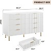 54" Wide Modern Chest of Drawers, 8 Drawer Dresser for Bedroom, Wooden Dresser Organizer, Large Double Dressers TV Stand, for Living Room, Hallway - 2 of 4