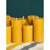 Pure Beeswax Pillar Candles - 1.8x4 inch Set of 3 - Yellow, 34.5 Hour Burning, Handmade, Smokeless, Natural Home Decor - 4 of 4