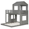 PAGED Metal Housebed Loft Bed Bunk Bed, Twin Size Bed Frame with Ladder and Guardrail for Kids, Teens, Ample Under-bed Space - 3 of 4