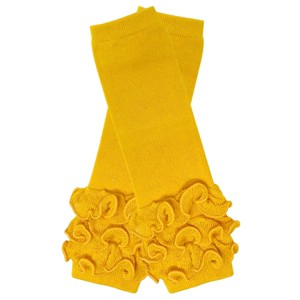 Wrapables Really Ruffly Baby & Toddler Leg Warmers, Mustard - 1 of 4