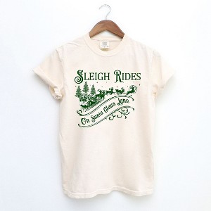 Simply Sage Market Women's Sleigh Rides On Santa Claus Lane Short Sleeve Garment Dyed Tee - 1 of 4