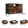 8-Drawer TV Stand for 55” TVs with Power Outlets & RGB Lights, Engineered Wood - 3 of 4
