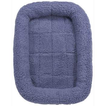 Slumber Pet High Pile Fleece Bumper-Style Crate Pet Bed - Slate Blue
