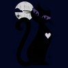 Men's Lost Gods Halloween Full Moon Black Cat Heart T-Shirt - 2 of 4
