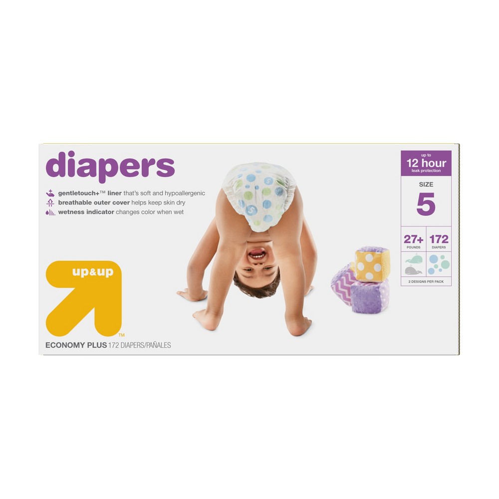 Diapers Bulk Plus Pack - Size 5 172ct - Up&Up , Size: Size 5 (172 Count)