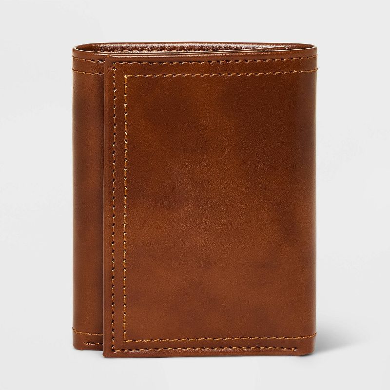 Men&#39;s RFID Trifold Wallet - Goodfellow &#38; Co&#8482; Brown, 1 of 7