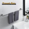 WOWOW 36 in. Stainless Steel Wall Mounted Single Towel Bar in Brushed Nickel - 2 of 4